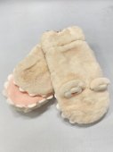 Варежки детские 5-7 лет меховые светло-бежевый арт.Д-857