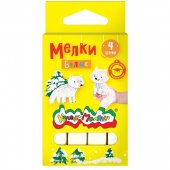 Мелки Каляка-Маляка белые 4 штуки МБКМ04
