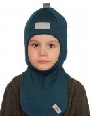 Шапка-шлем зимняя Лис сине-морской р.48-54 арт.20101-01