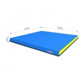 Мягкий щит kid ROMANA (1000мм*1000мм*60мм) цвет голубой/желтый