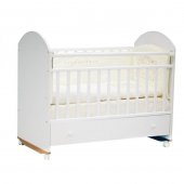 Кровать Белуччи колесо, качалка, ящик, цвет белый Кровать Белуччи колесо, качалка, ящик, цвет белый