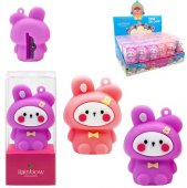 Точилка пластиковая с покрытием soft-touch Bunny 1 отверстие