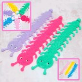Игрушка Гусеничка-тянучка 20 см разные цвета