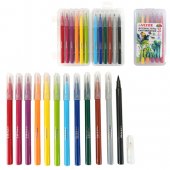 Фломастеры deVente 12цв круглые, вентилируемый колпачок, на водной основе, ПВХ упаковка Фломастеры deVente 12цв круглые, вентилируемый колпачок, на водной основе, ПВХ упаковка