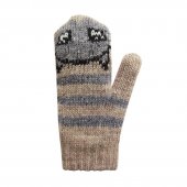 Варежки двойные Мистер Кот размер 16 бежевый/серый/черный арт.2с229 Варежки двойные Мистер Кот размер 16 бежевый/серый/черный арт.2с229