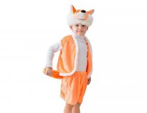 Карнавальный костюм Лисёнок в шортах 3-5 лет (рост 104-116 см), 5-7 лет (рост 122-134 см)