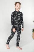 Термобелье для мальчиков Динозавры черный 1835-Рн Термобелье для мальчиков Динозавры черный 1835-Рн
