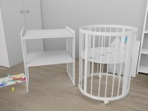 Кровать DREAMS Премиум 8 в 1 из массива бука, колесо (белый) Кровать DREAMS Премиум 8 в 1 из массива бука, колесо (белый)