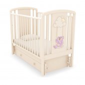 Кровать Гандылян Жаклин "Мишка на качелях" универсальный маятник, ящик (слоновая кость) Кровать Гандылян Жаклин "Мишка на качелях" универсальный маятник, ящик (слоновая кость)