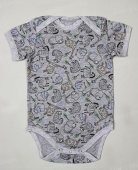 Боди "Ассорти" зоопарк короткий рукав, рост  74 - 92см