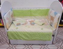 Комплект в кроватку 120*60 см Мишка с зайчиком 6 предметов арт.33914