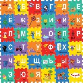 Коврик-пазл – Три кота, 6 сегментов, с вырезанными буквами, Играем вместе, FS-ABC-3CATS (24)