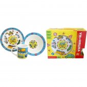 Набор "Машинки" 3 предмета: кружка 240 мл, миска 18 см, тарелка 19 см в подарочной упаковке Набор "Машинки" 3 предмета: кружка 240 мл, миска 18 см, тарелка 19 см в подарочной упаковке