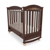 Кровать Гандылян Даниэль Люкс колесо, качалка, ящик, орех Кровать Гандылян Даниэль Люкс колесо, качалка, ящик, орех