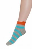 Носки детские Para Socks Полоски, цвет серый меланж арт.N1D36