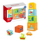 Игровой набор Haunger Пирамидка 5 стаканчиков, 3 игрушки арт.HE0225 Игровой набор Haunger Пирамидка 5 стаканчиков, 3 игрушки арт.HE0225