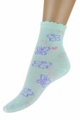 Носки детские Para Socks Бабочки и сердечки, цвет мята арт.N1D33
