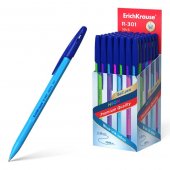 Ручка шариковая Erich Krause R-301 Neon Stick синяя 0,7 мм, шестигранная, цветной корпус 1 шт