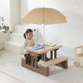 Стол садовый с зонтом UNIX Kids Сад / Garden бежевый Стол садовый с зонтом UNIX Kids Сад / Garden бежевый