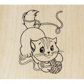 Картинка для выжигания и раскрашивания Кошечка