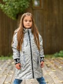 Парка для девочки р.128-152 см серый арт.МС-678/2 Парка для девочки р.128-152 см серый арт.МС-678/2